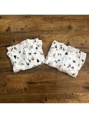 George Baby Christmas Holiday Printed Sleepers 2-Pack Bundle 18-24M